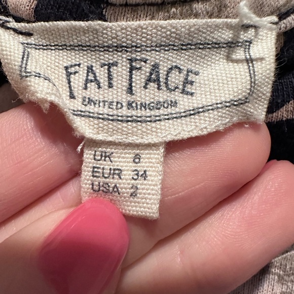 FatFace Women's Blue Cream Floral Blouse Top Size 2 - Picture 3 of 9